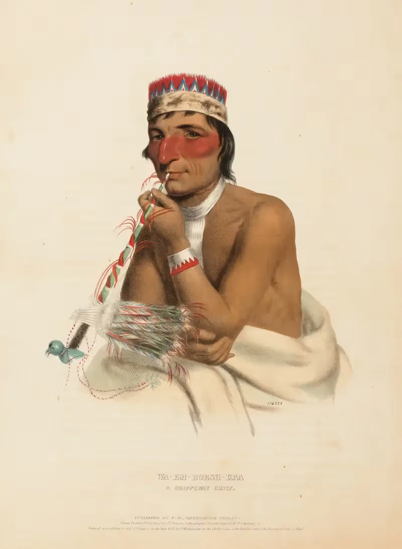 Ва-Эм-Боеш-Каа. Вождь Чиппевай by Чарльз Берд Кинг, 1838 — digital art print download