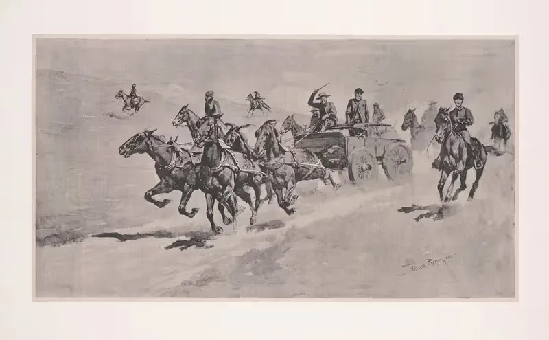 Бег к лагерю скаутов by Фредерик Ремингтон, 1891 — digital art print download