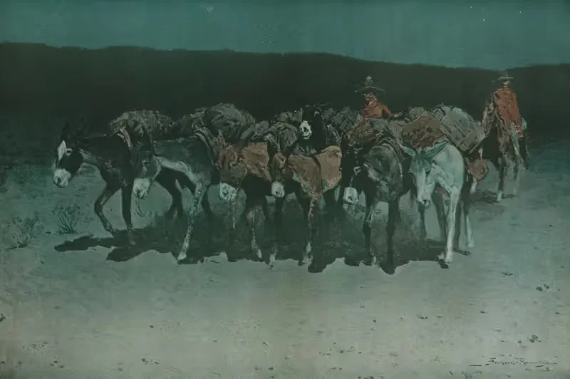 Ранний старт для рынка by Фредерик Ремингтон, 1905 — digital art print download