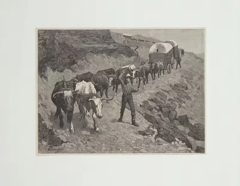 Оксамитный поезд в горах by Фредерик Ремингтон, 1888 — digital art print download