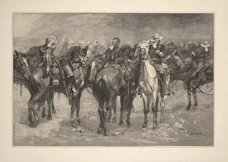 Cavalry in an Arizona Sand-storm — Frederic Remington
