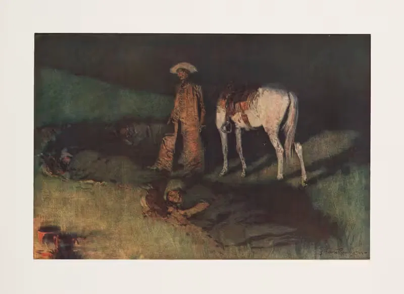 Входя из ночного стада by Фредерик Ремингтон, 1912 — digital art print download