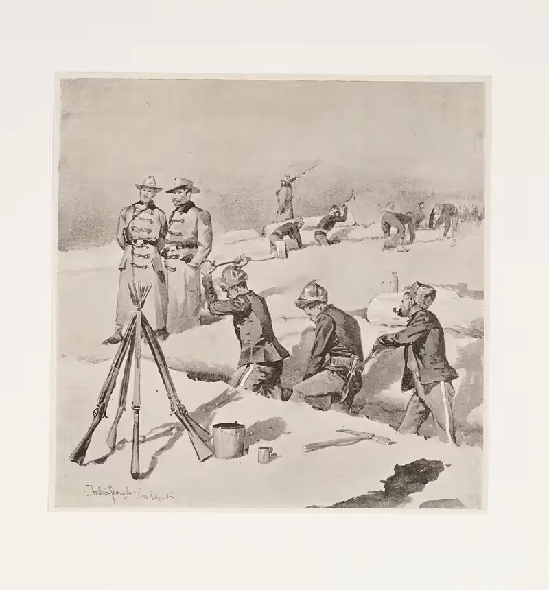 В окопах на Пайн-Ридж by Фредерик Ремингтон, 1891 — digital art print download