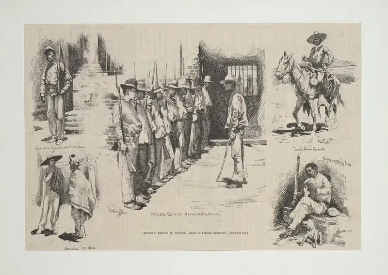 Mexican troops in Sonora by Frederic Remington, 1886 — digital art print download