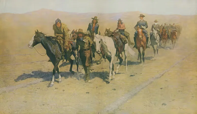 Pony tracks in the buffalo trails — Frederic Remington