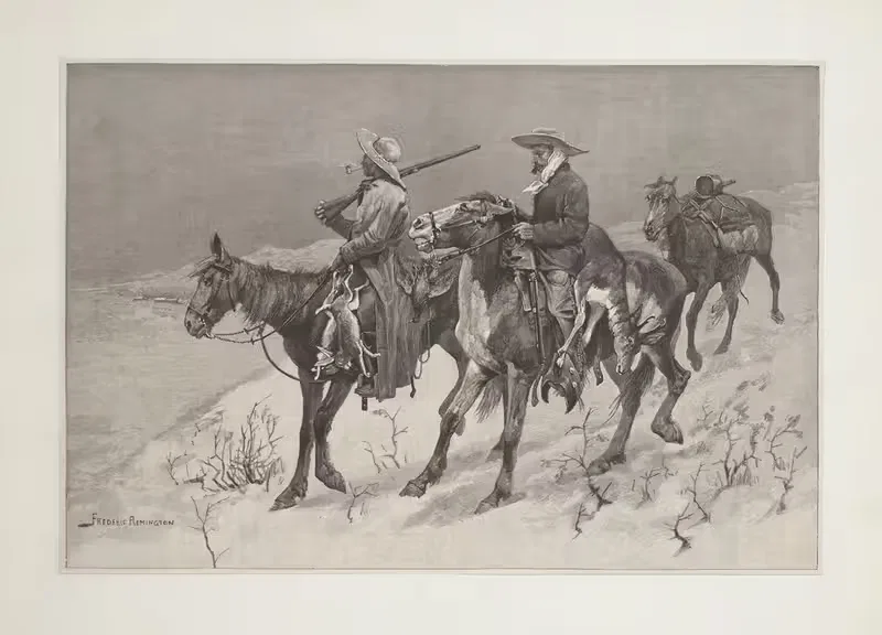 Ужин на День благодарения для ранчо by Фредерик Ремингтон, 1888 — digital art print download