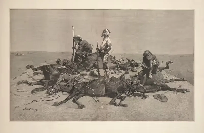 The Last Lull in the Fight — Frederic Remington
