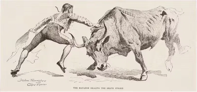Матадор, наносящий смертельный удар by Фредерик Ремингтон, 1889 — digital art print download