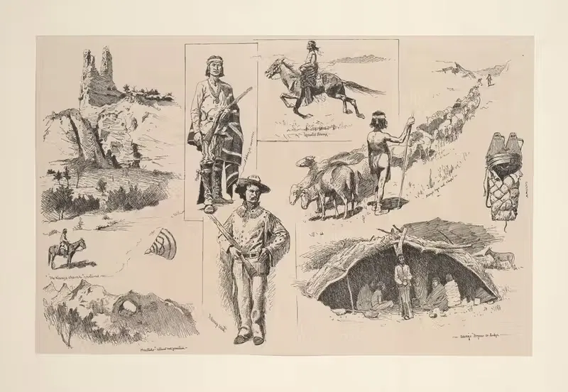 Индейцы Навахо by Фредерик Ремингтон, 1890 — digital art print download
