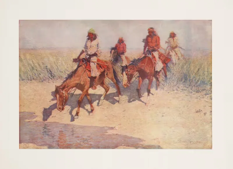 Пруд в пустыне by Фредерик Ремингтон, 1910 — digital art print download