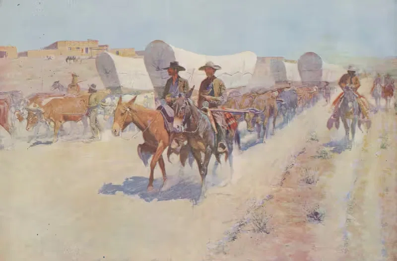 Торговля Санта-Фе by Фредерик Ремингтон, 1904 — digital art print download
