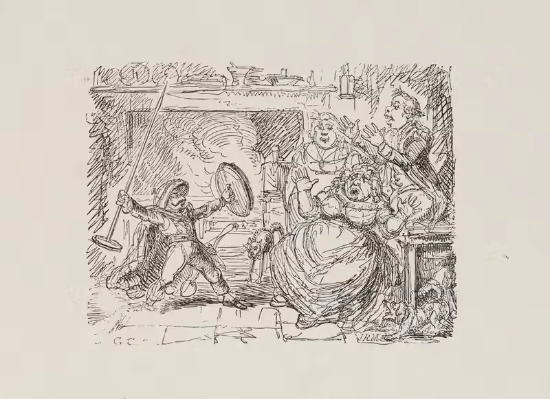 Illustrations for The Universal songster Pl.02 — George Cruikshank