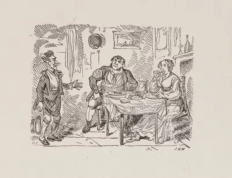 Illustrations for The Universal songster Pl.03 — George Cruikshank