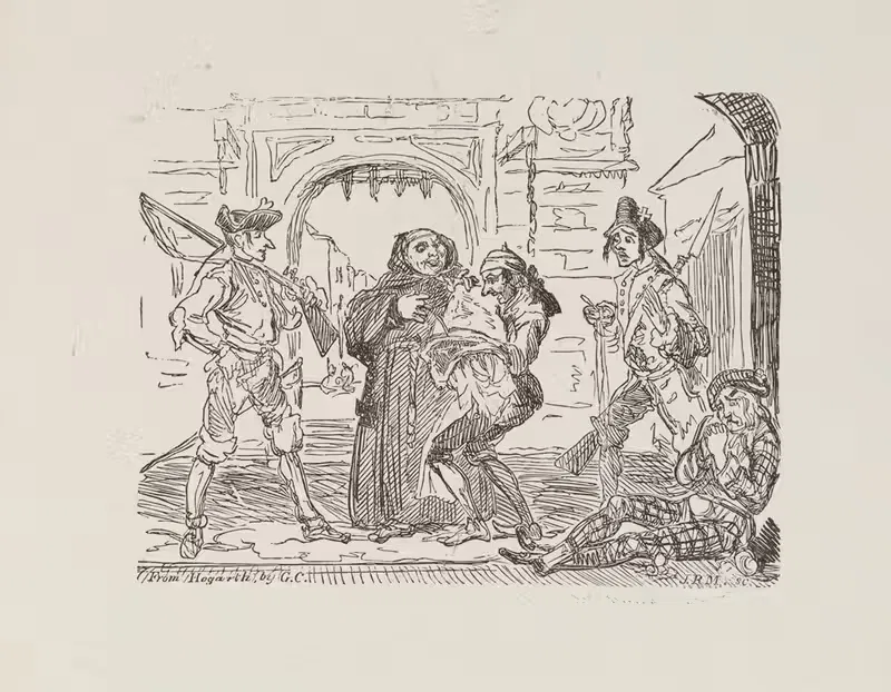 Illustrations for The Universal songster Pl.08 — George Cruikshank