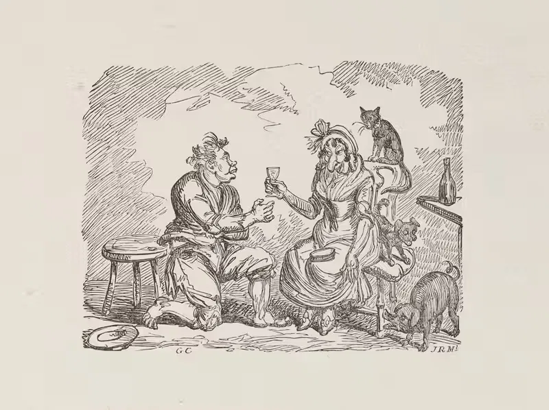 Illustrations for The Universal songster Pl.12 — George Cruikshank