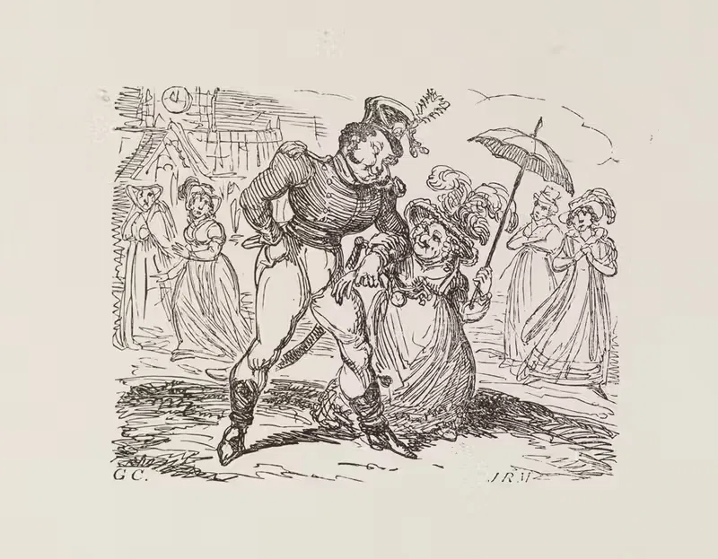Illustrations for The Universal songster Pl.16 — George Cruikshank