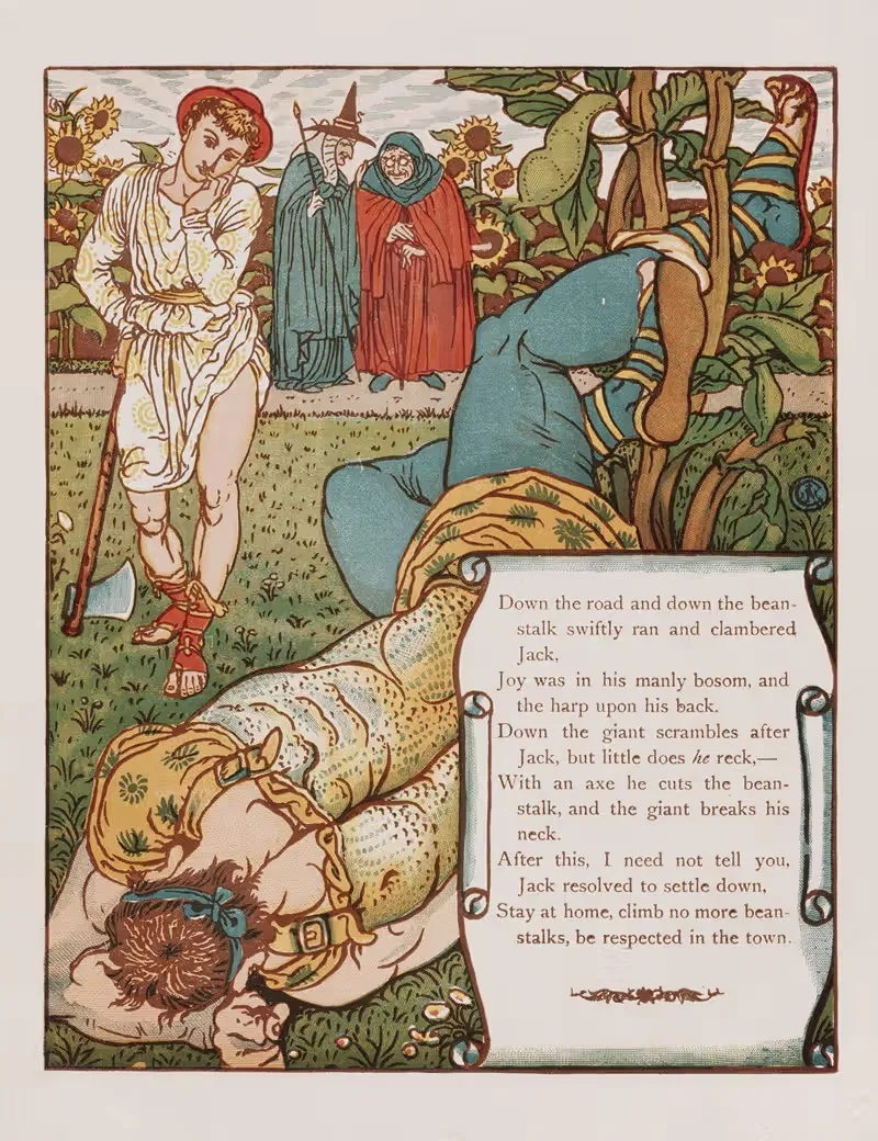 Джек и бобовое дерево, Пл.8 by Уолтер Крейн, 1876 — digital art print download