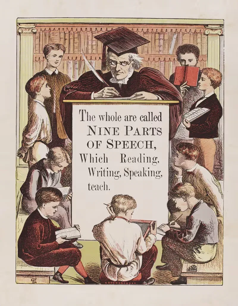 Nine parts of speech — Walter Crane