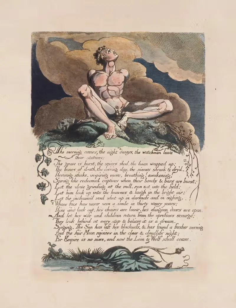 Америка, пророчество Pl.08 by Уильям Блейк, 1793 — digital art print download