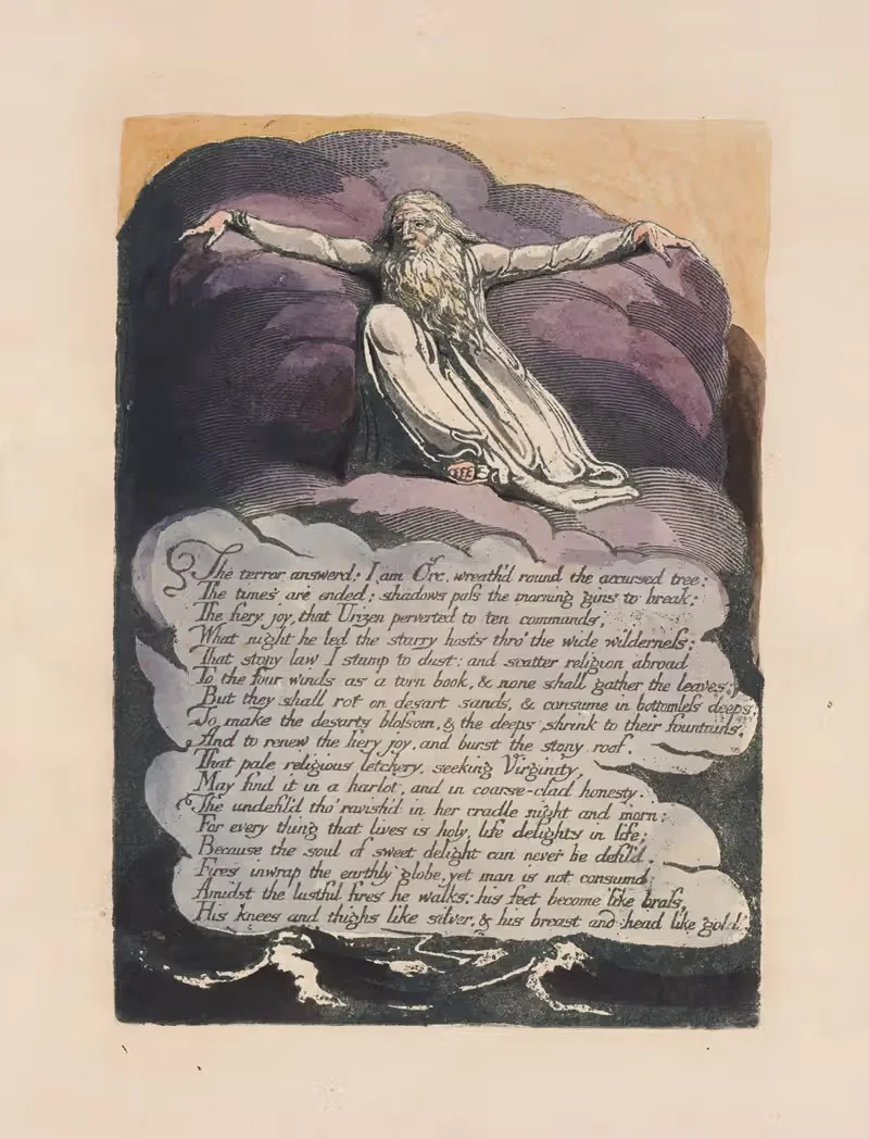Америка, пророчество, пл. 10 by Уильям Блейк, 1793 — digital art print download