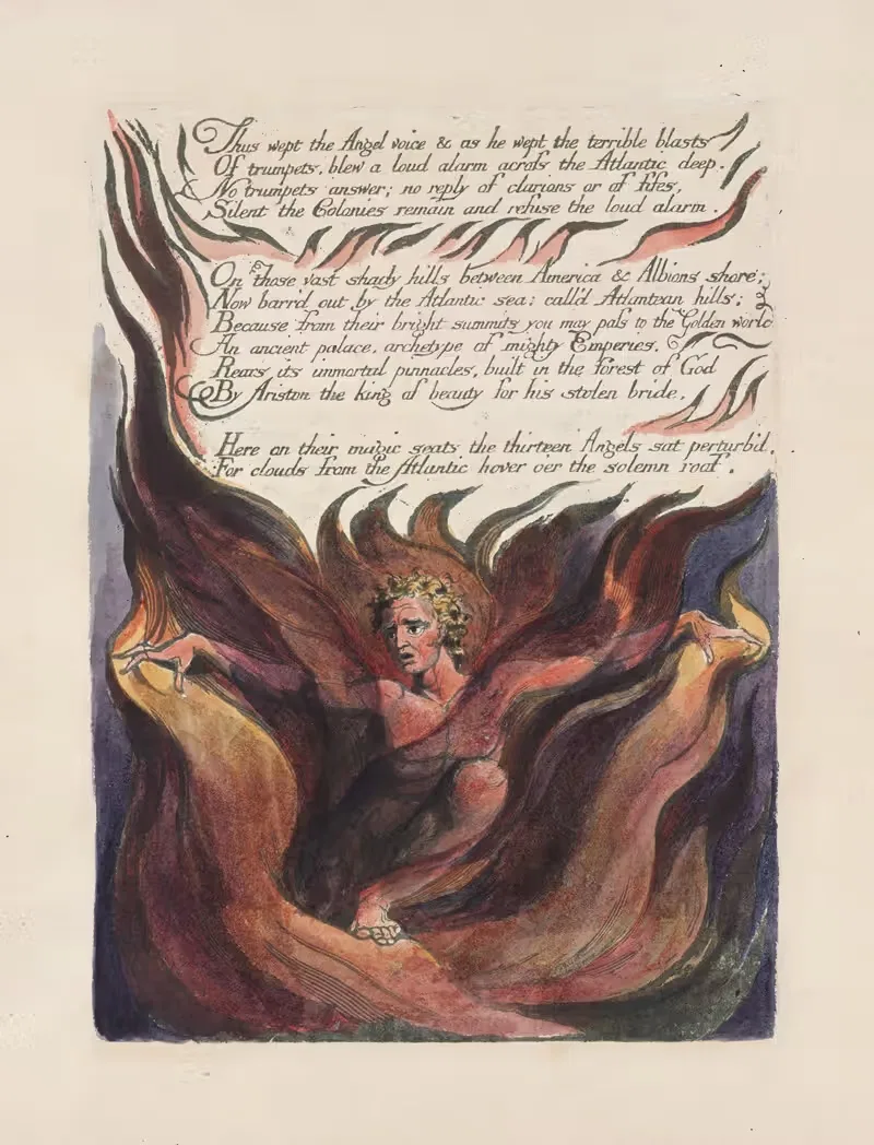 Америка, пророчество Пл.12 by Уильям Блейк, 1793 — digital art print download
