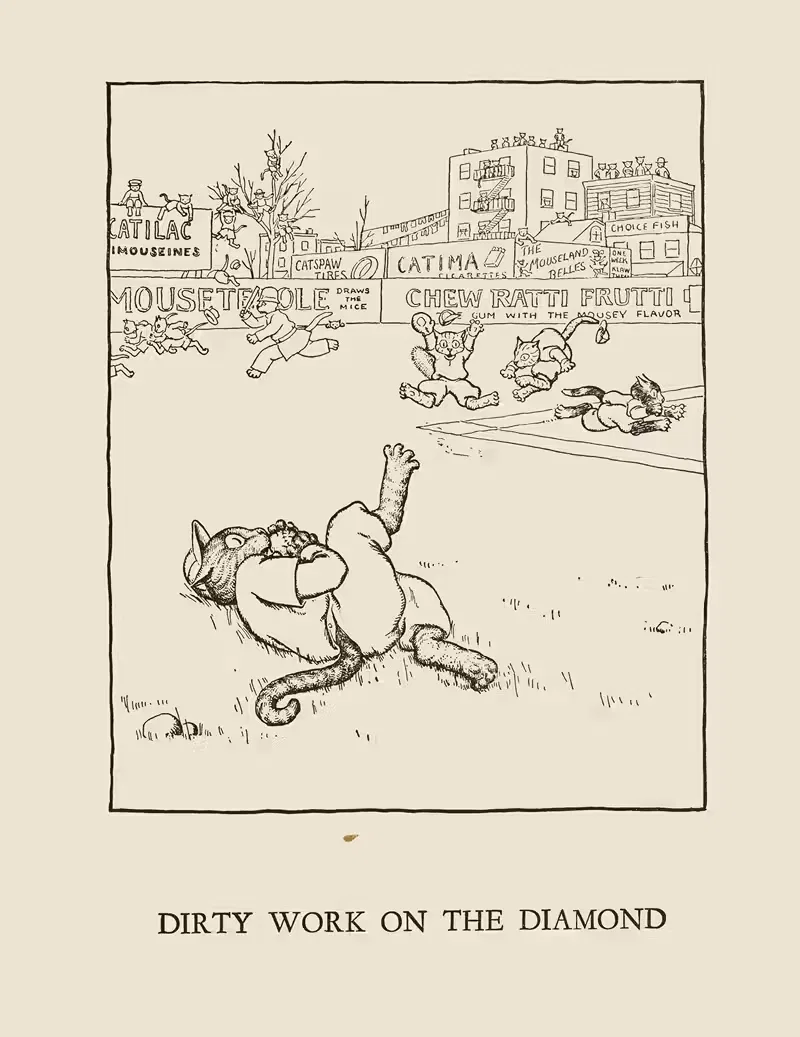 Dirty work on the diamond by William Ely Hill, 1926 — digital art print download