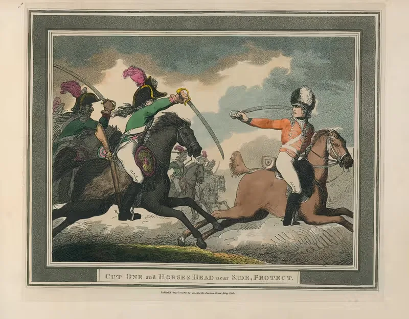 Cut One and Horses Head near Side, Protect — Thomas Rowlandson