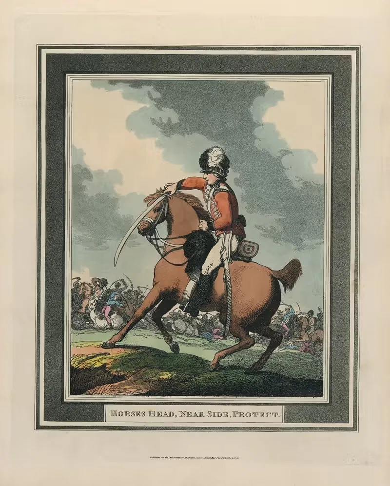 Голова лошади, с правой стороны, Защита by Томас Роуландсон, 1799 — digital art print download