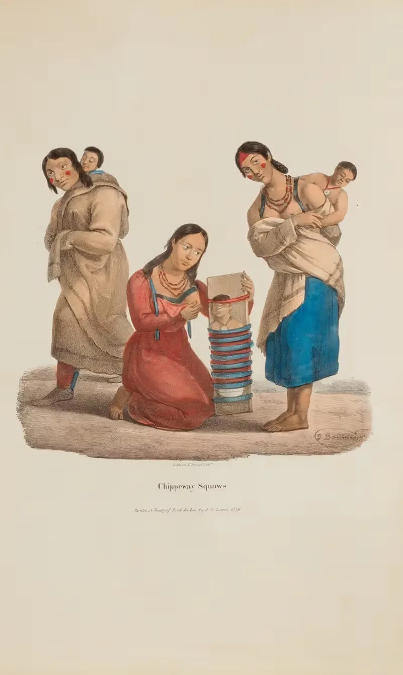 Chippeway Women by James Otto Lewis, 1835 — digital art print download