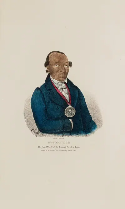 RICHARDVILLE; The Head Chief of the Miami Tribe of the Indians by James Otto Lewis, 1835 — digital art print download