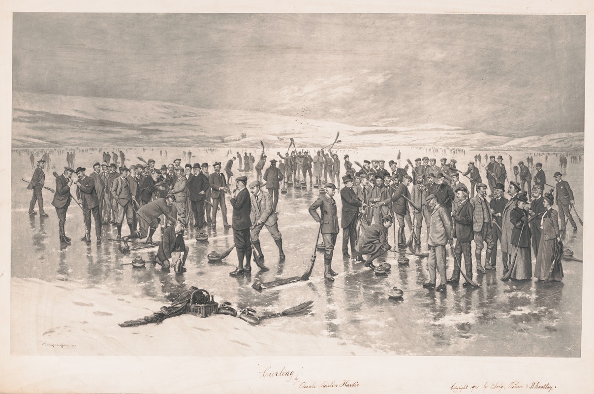 Curling by Charles Martin Hardie, 1901 — digital art print download