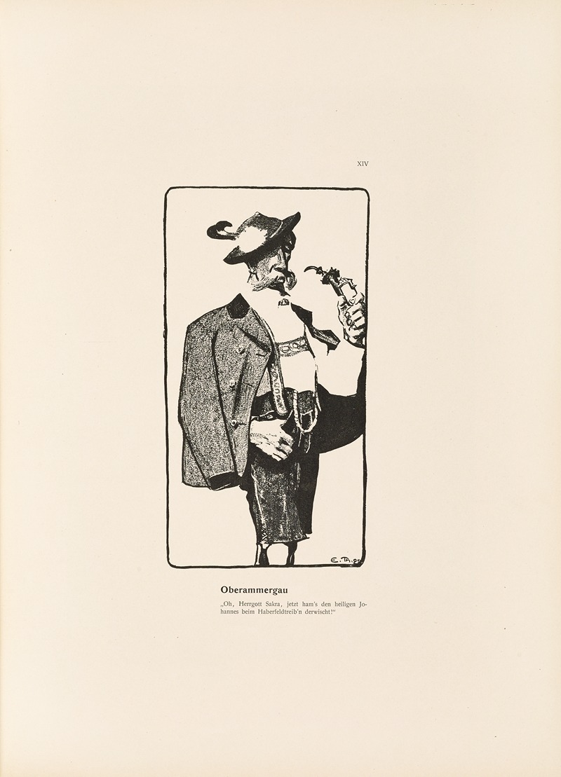 Oberammergau by Eduard Thöny, 1901 — digital art print download