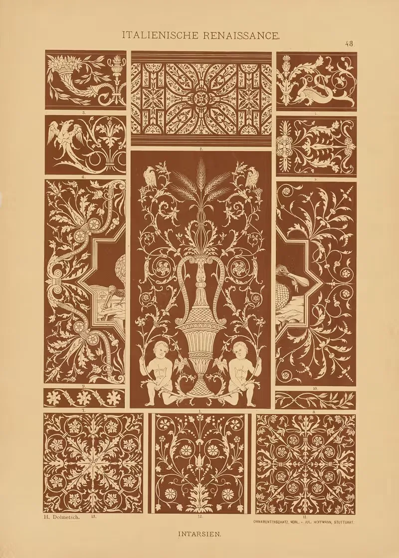 Italienische Renaissance – Intarsien — Heinrich Dolmetsch