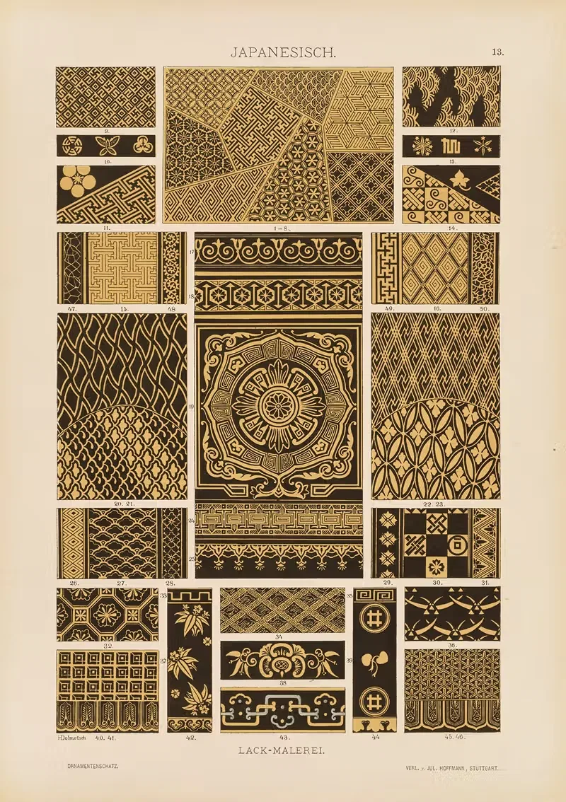 Японская – лаковая живопись by Генрих Дольметш, 1887 — digital art print download