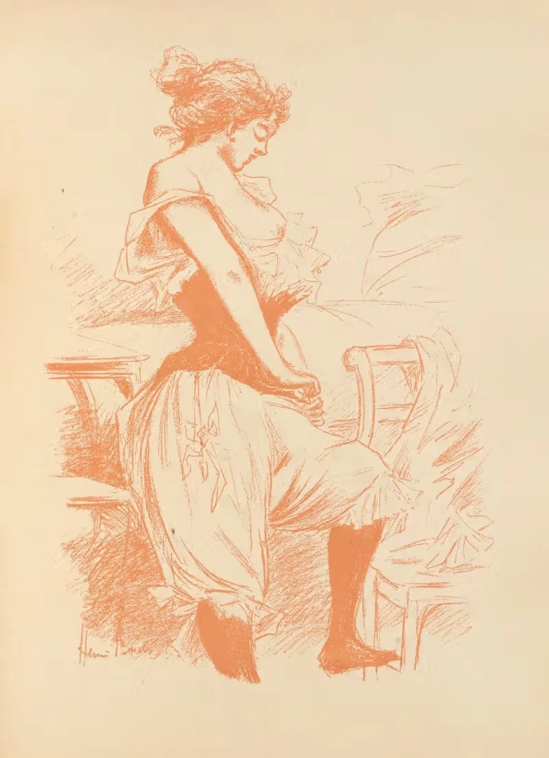 Le Corset by Henri Boutet, 1899 — digital art print download