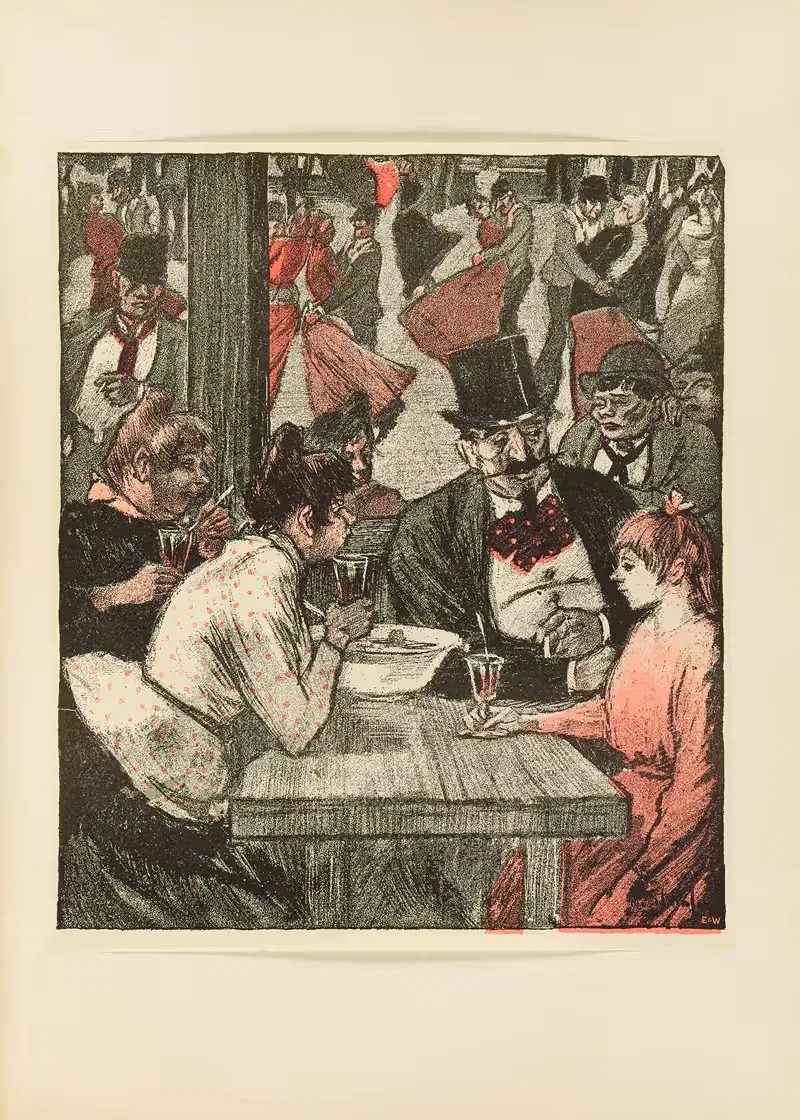 At The Ball by Théophile Alexandre Steinlen, 1912 — digital art print download