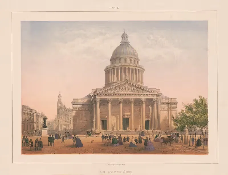 Paris. Le Panthéon by Charles Rivière, 1870-1879 — digital art print download