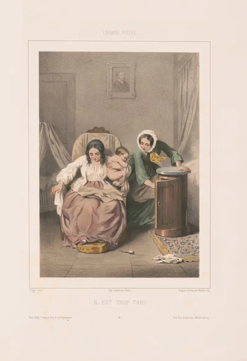 Уже слишком поздно by Эдм Жан Пигаль, 1852 — digital art print download