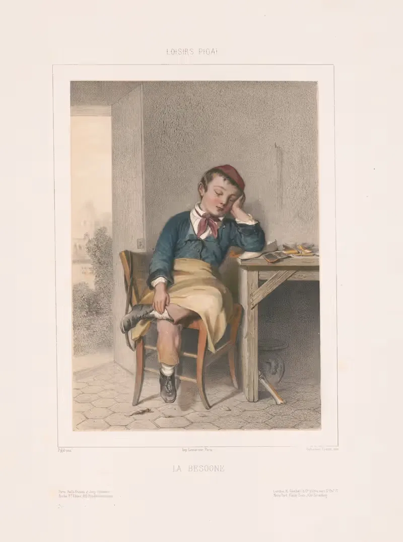 La besogne by Edmé Jean Pigal, 1852 — digital art print download