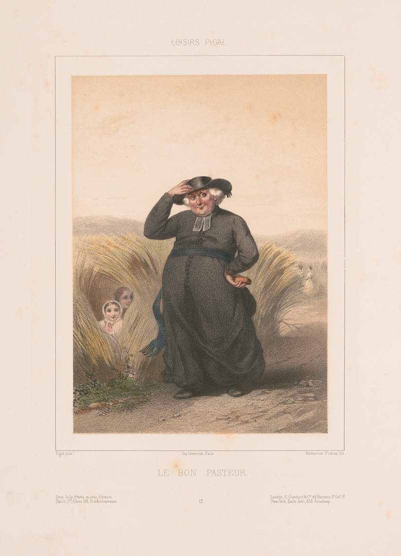 Le bon pasteur by Edmé Jean Pigal, 1852 — digital art print download