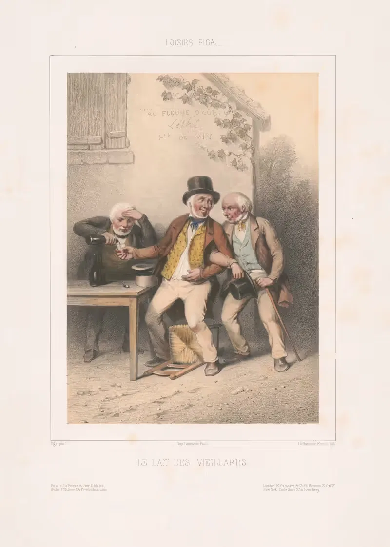Молоко стариков by Эдм Жан Пигаль, 1852 — digital art print download