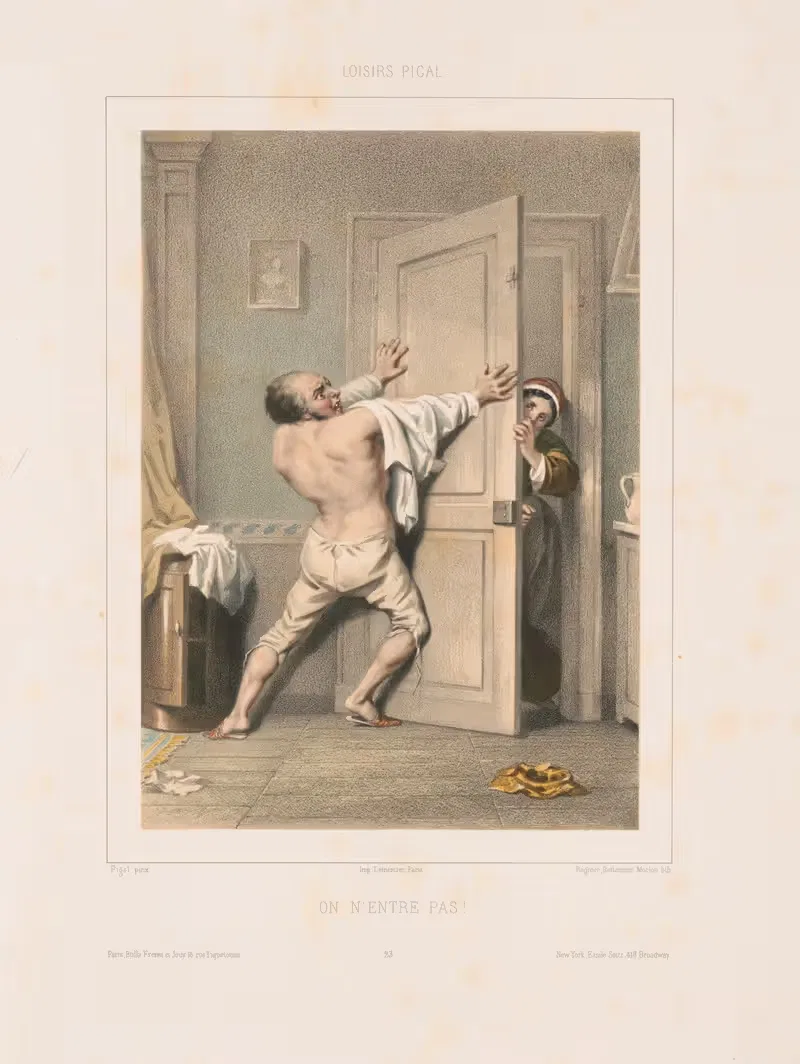 Не входите by Эдм Жан Пигаль, 1852 — digital art print download
