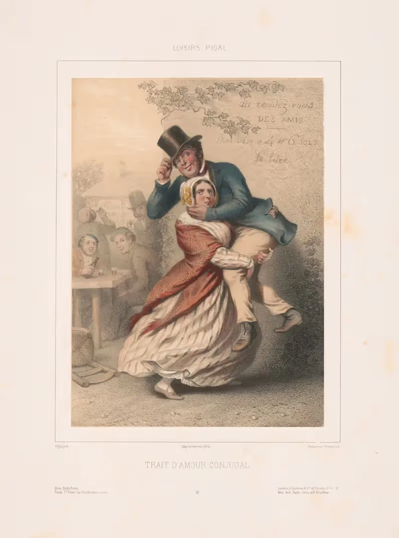Trait d'amour conjugal by Edmé Jean Pigal, 1852 — digital art print download