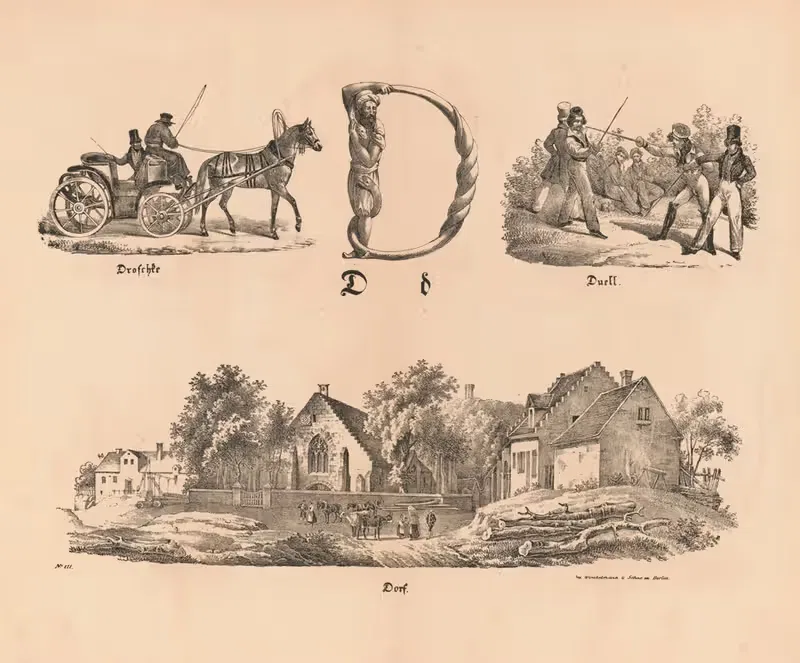 Самая большая картинка ABC. D by Теодор Хоземанн, 1828 — digital art print download