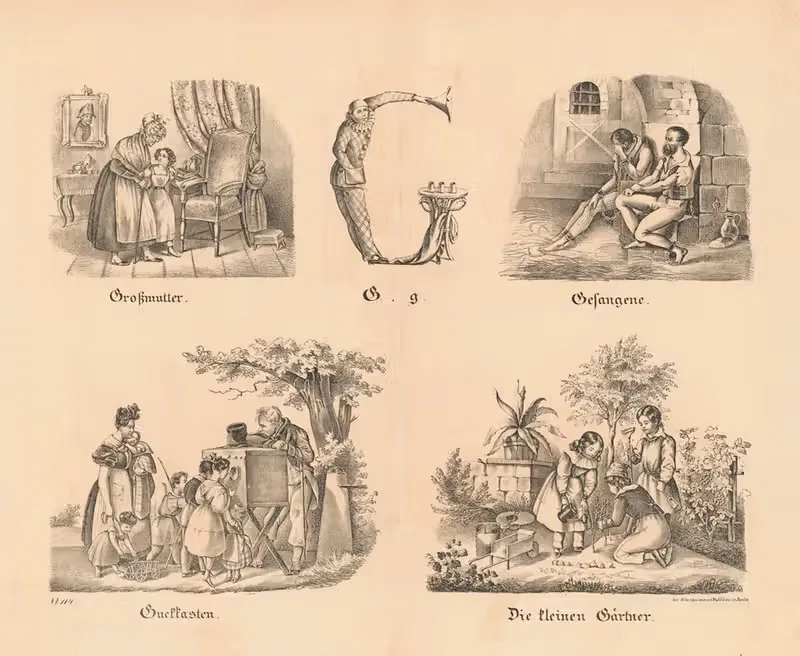 Самая большая картинка ABC. Г by Теодор Хоземанн, 1828 — digital art print download