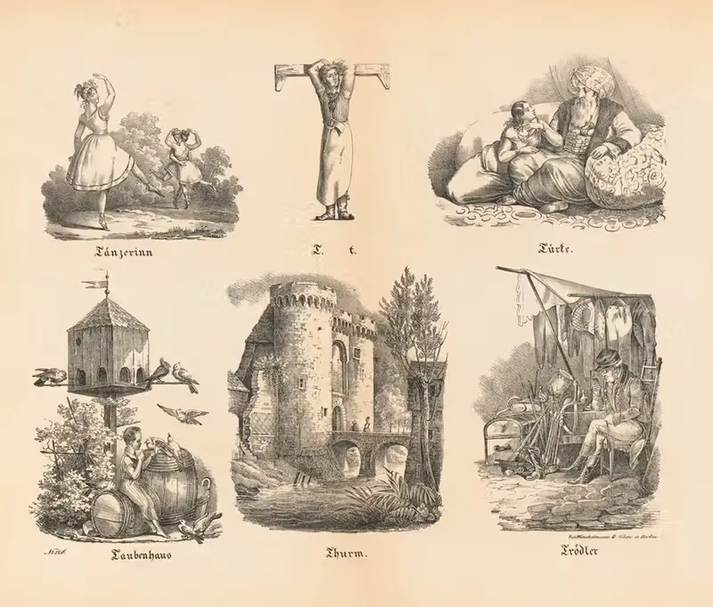 Самая большая картинка ABC. Т by Теодор Хоземанн, 1828 — digital art print download