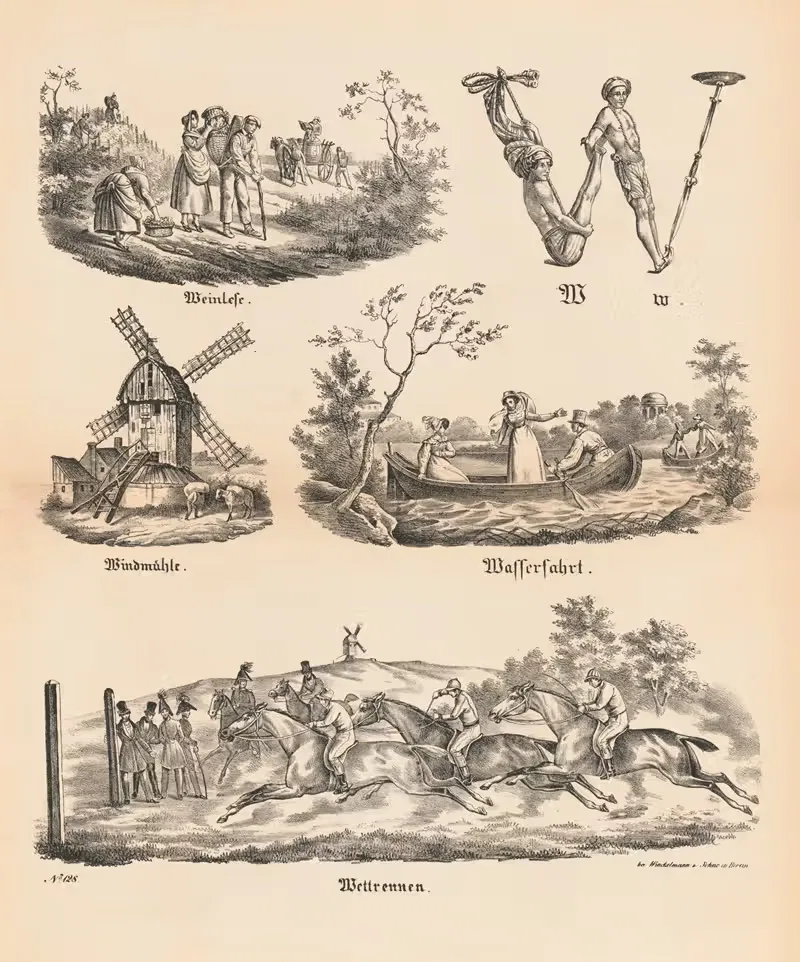 Самая большая картинка ABC. W by Теодор Хоземанн, 1828 — digital art print download