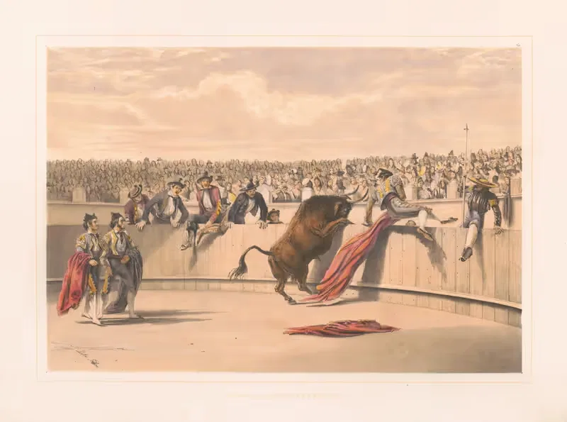 Бык, перепрыгивающий барьеры by Уильям Генри Лейк Прайс, 1860-1870 — digital art print download