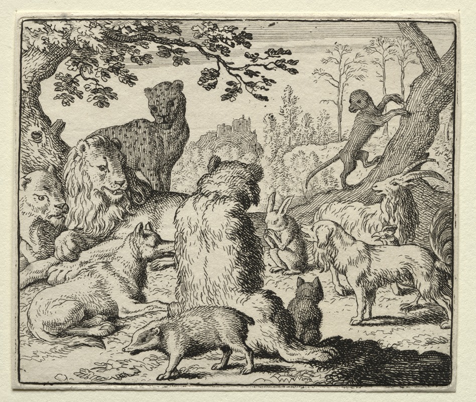 Lion Orders Search for Reynard by Аллаерт ван Эвердинген, 1650–1675 — digital art print download