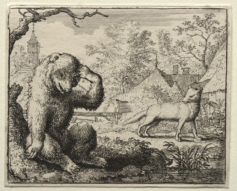 Reynard Chides the Injured Bear — Allaert van Everdingen
